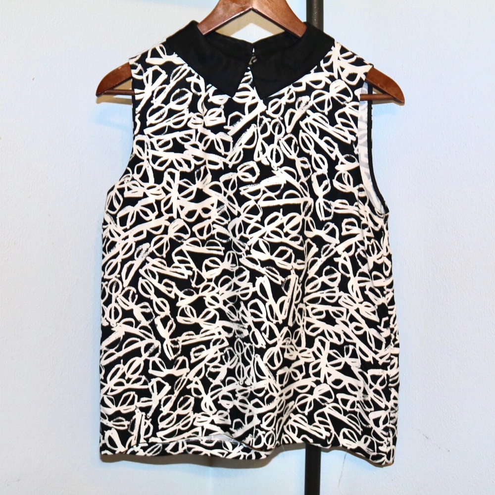 Kate Spade Glasses Print Top